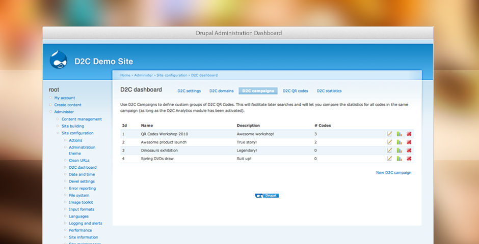 Drupal Admin Dashboard